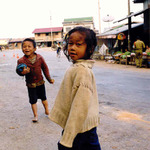 Dtiky v Laosu.